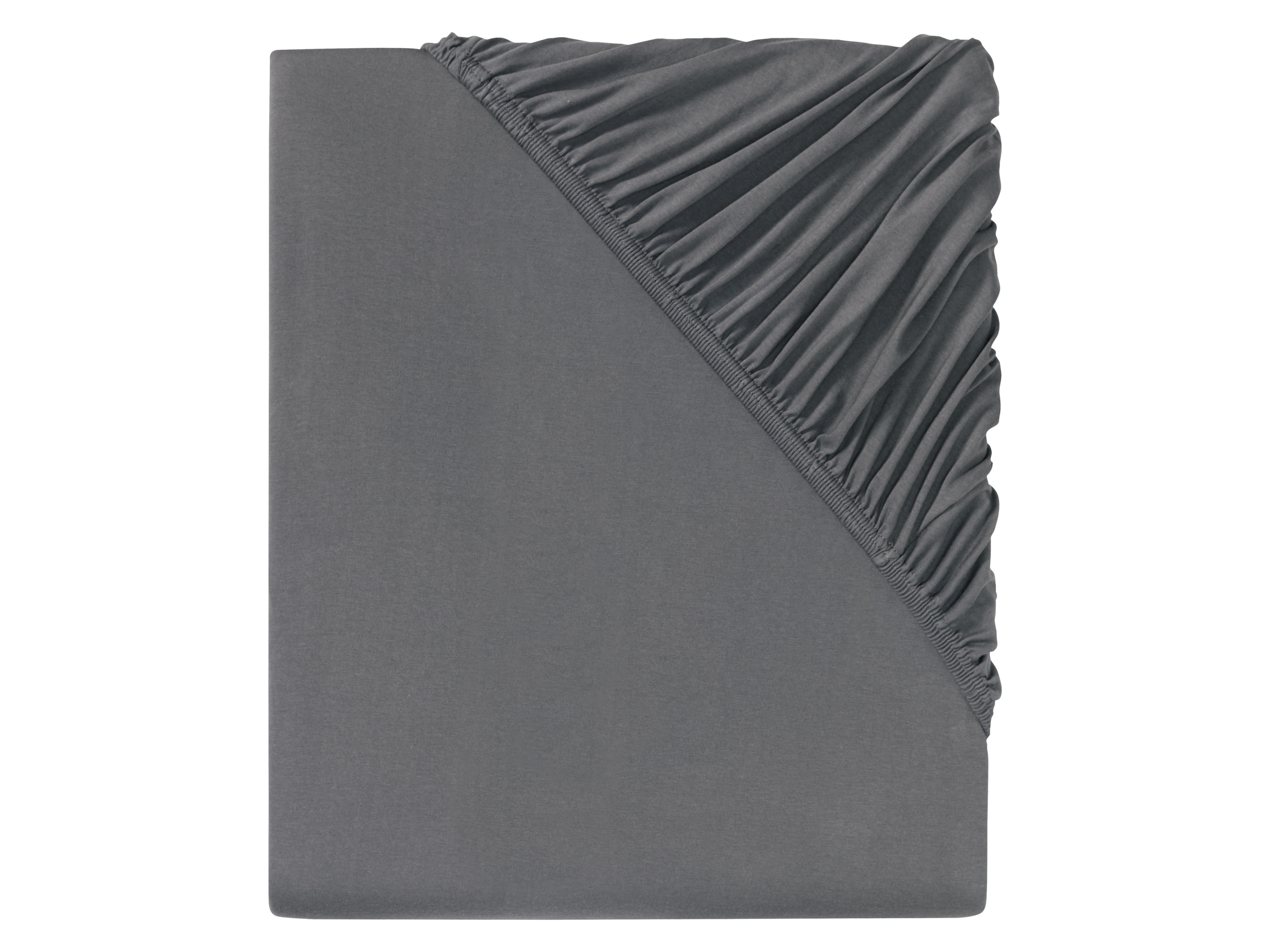 Livarno home Žerzejové napínací prostěradlo, 180-200 x 200 cm (tmavě šedá)