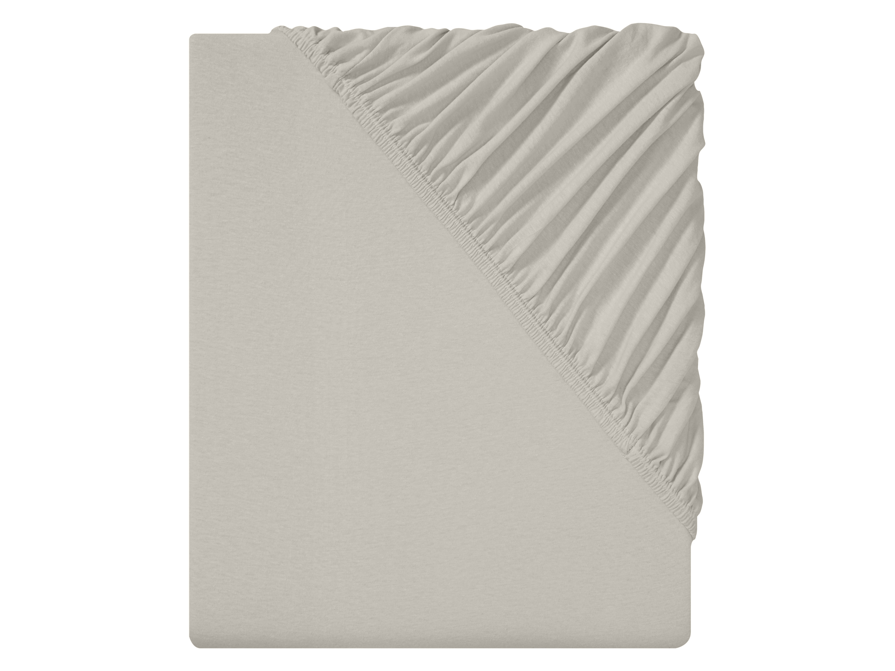 Livarno home Žerzejové napínací prostěradlo, 180-200 x 200 cm (béžová)