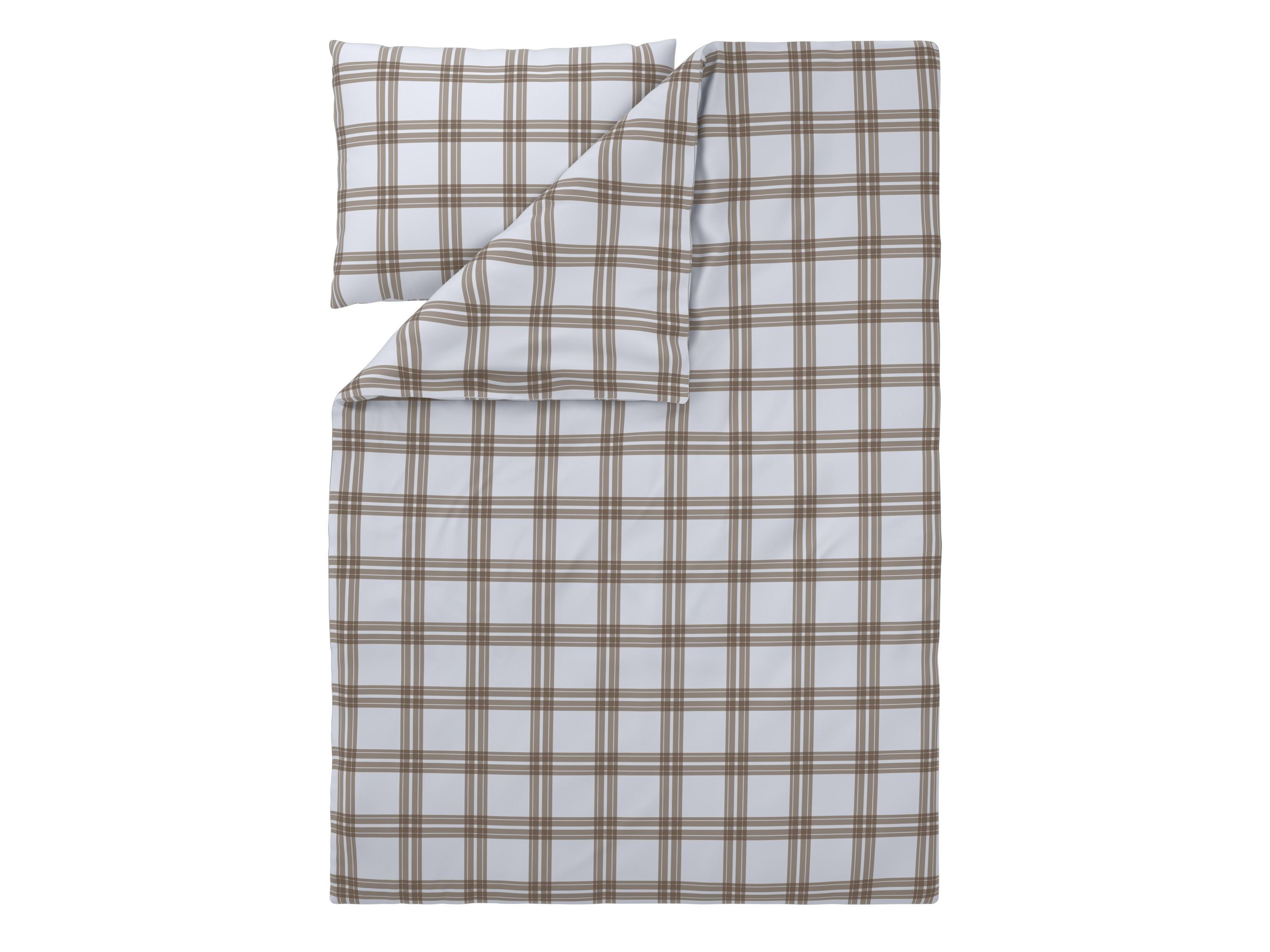 Livarno® Ložní povlečení z jemného flanelu, 140 x 200 cm, 70 x 90 cm (kostka/béžová)