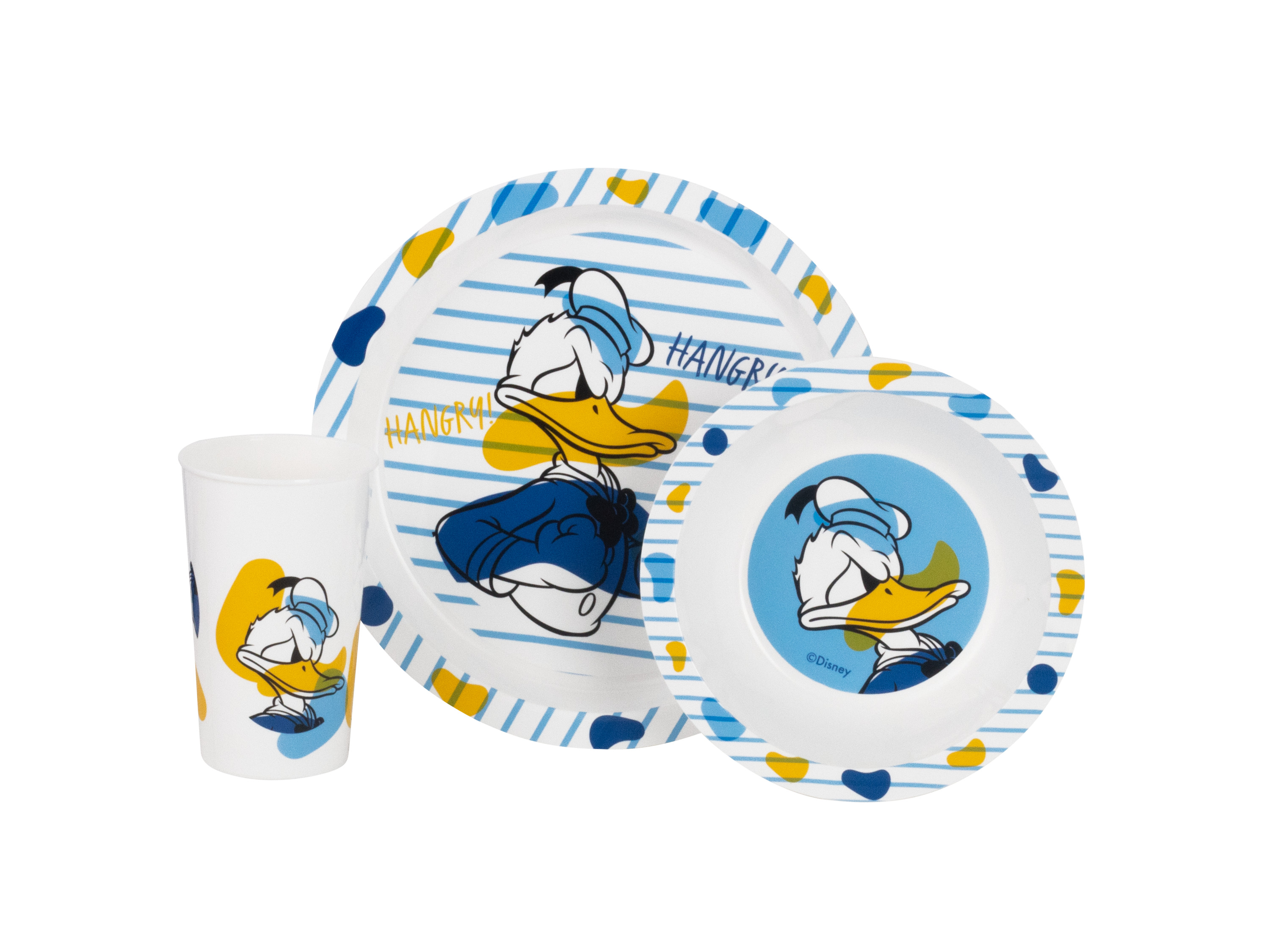 Dětský snídaňový set, 3dílný (Donald)