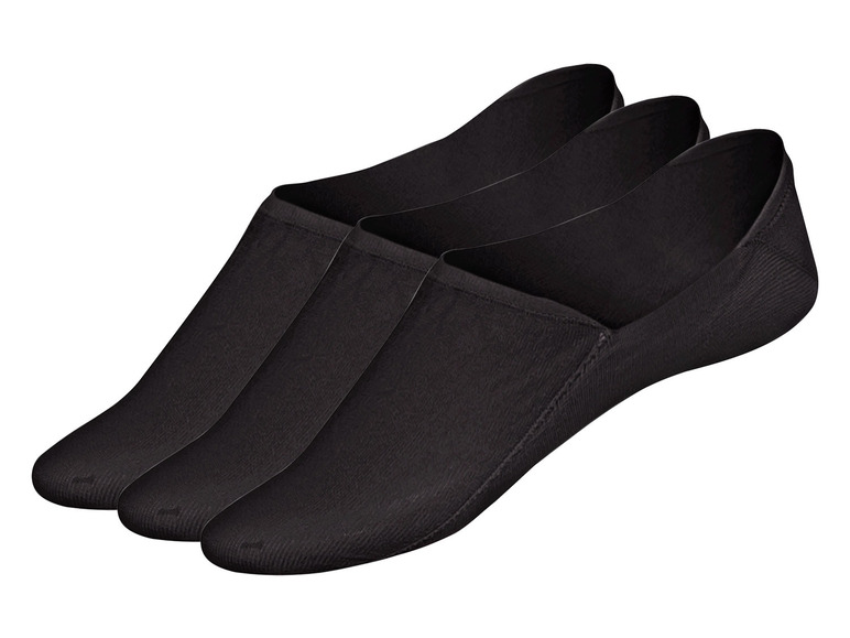 esmara® Dámské / Pánské bezešvé nízké ponožky, 3 páry (43/46, černá, High-Cut)