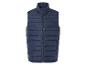 Tmavě modrá prošívaná vesta na zip.