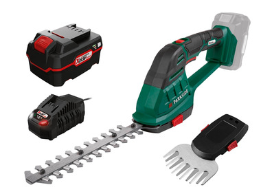 PARKSIDE® Aku nůžky na trávník a živý plot PAGS 20-Li A1, 4 Ah