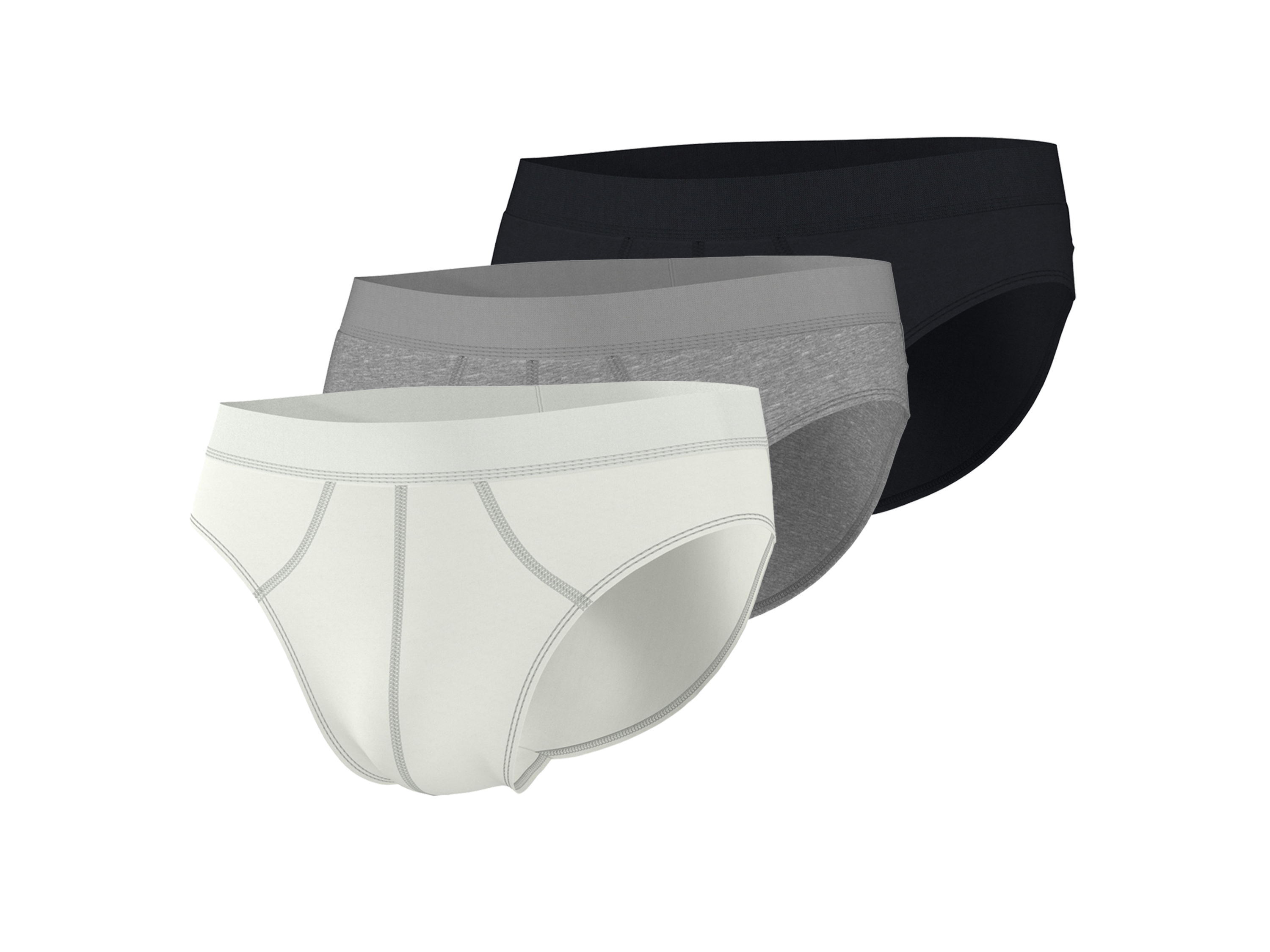 Esmara MEN Pánské slipy, 3 kusy (černá/šedá/bílá, 7/Xl)
