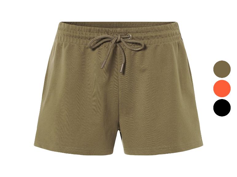 Teplákové šortky se šňůrkou, dostupné v khaki, oranžové a černé barvě.