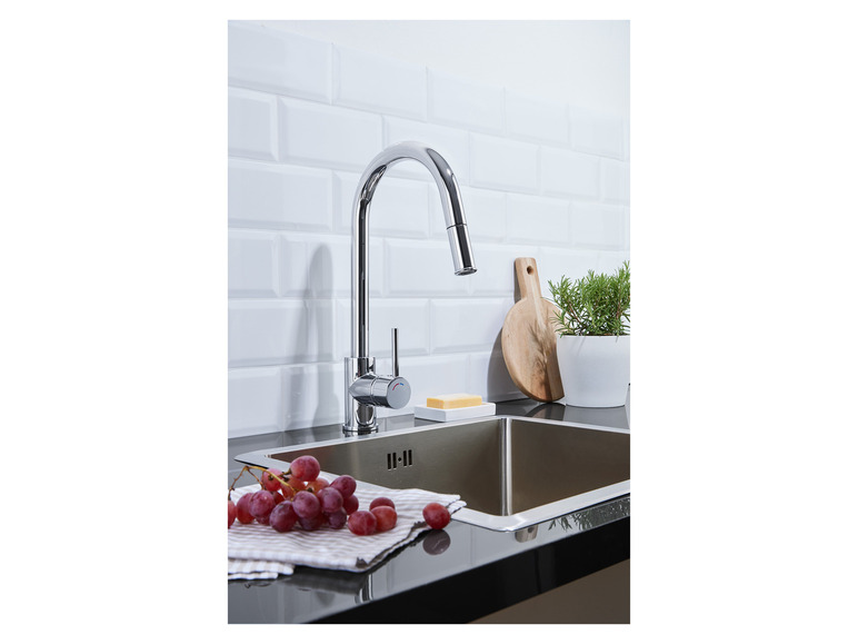  Zobrazit na celou obrazovku LIVARNO home Designová kuchyňská baterie s výsuvnou sprchou - Obrázek 4