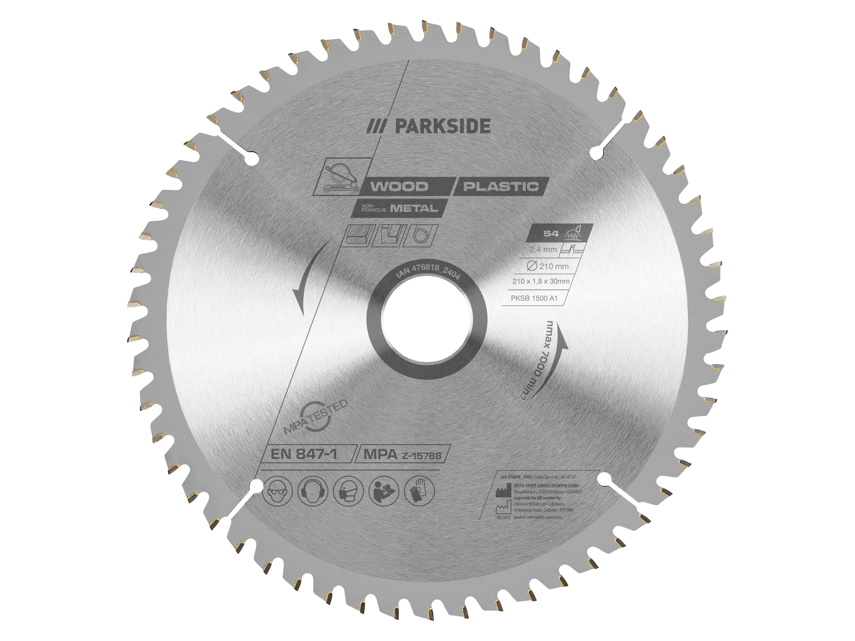 Parkside® Pilový kotouč Pksb 1500 A1 (univerzální kotouč, 54 zubů)