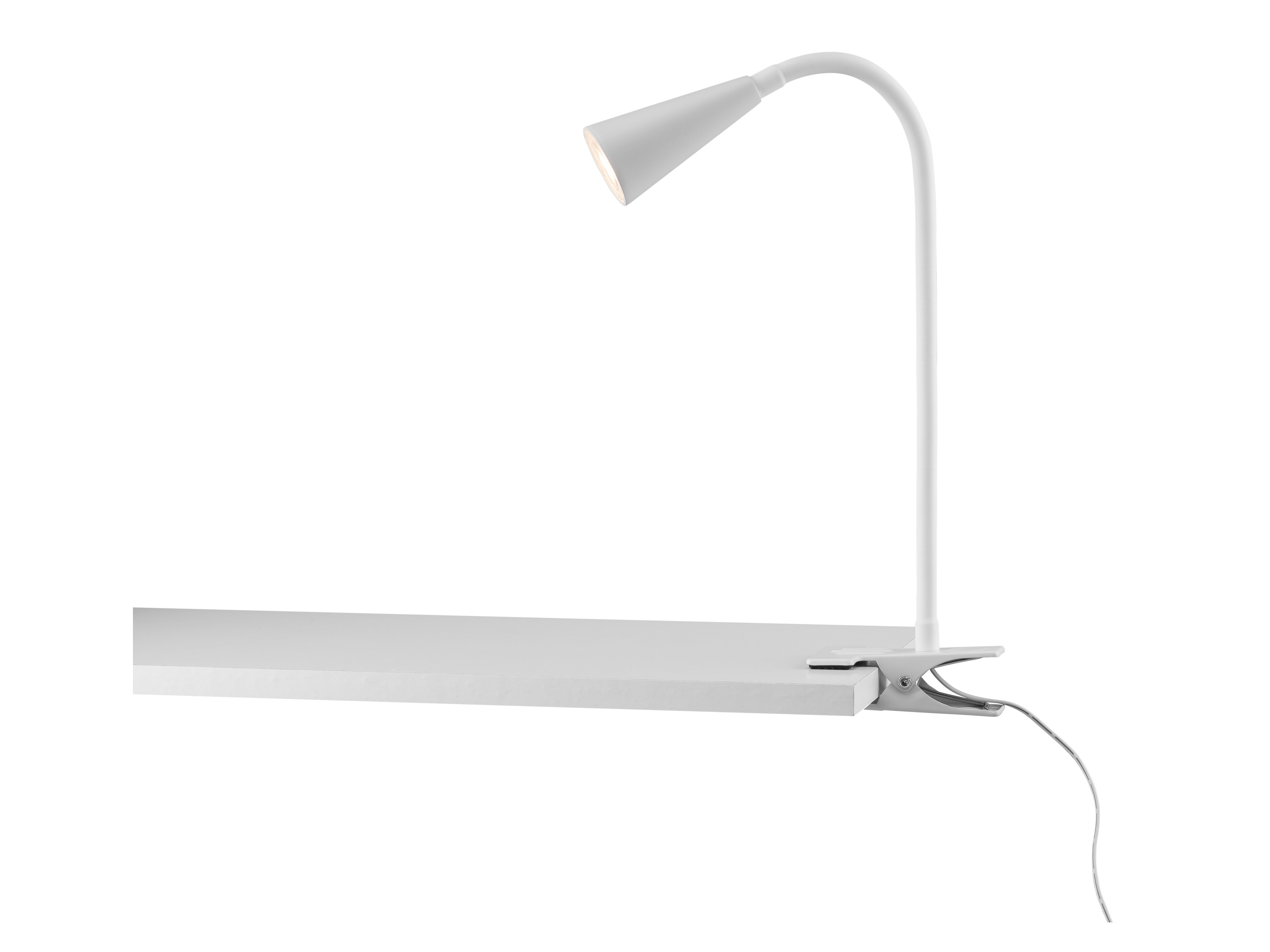 Livarno home Stolní LED lampa Freya (lampa se svorkou, bílá)