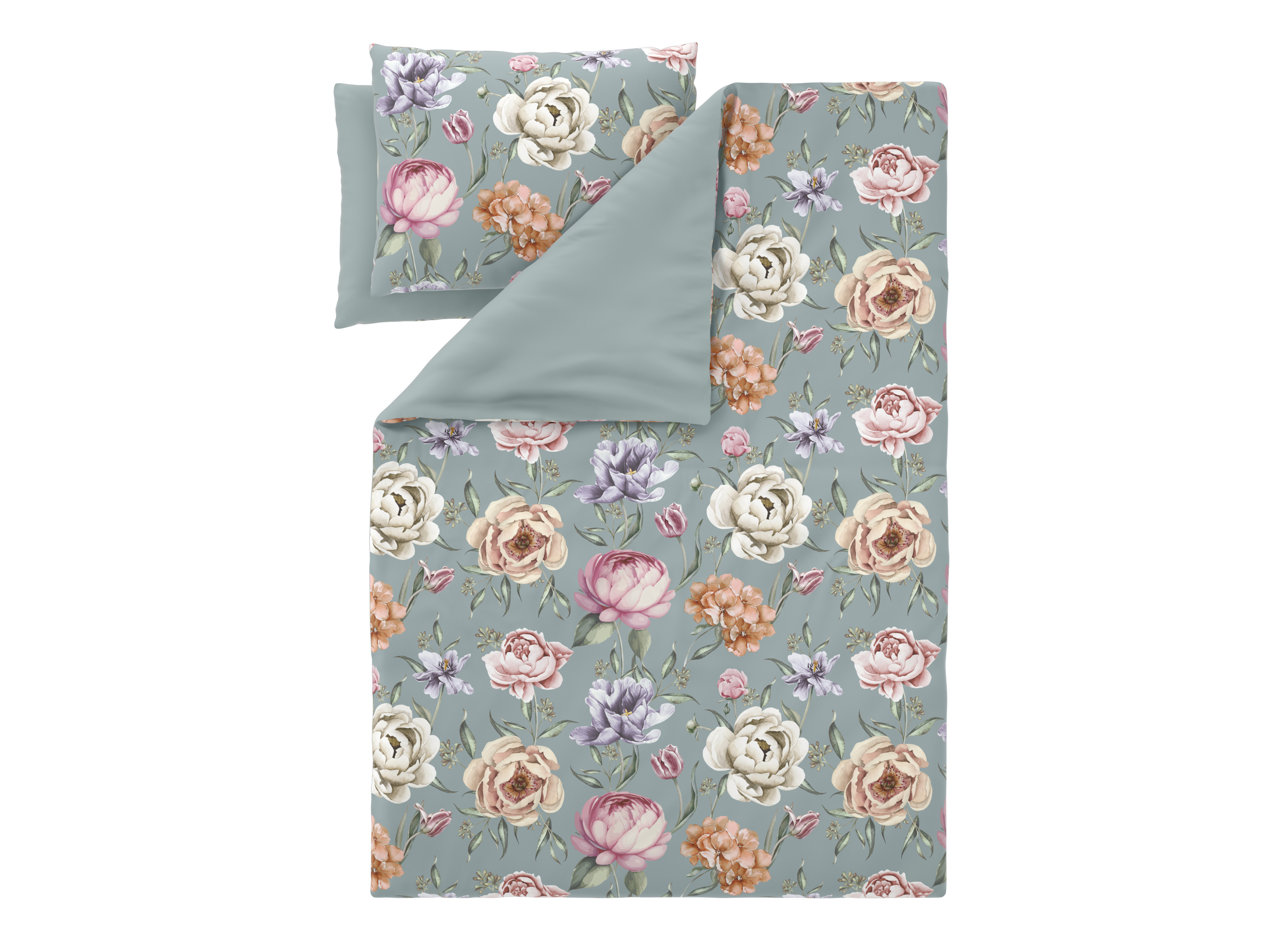 Livarno® Ložní povlečení z mikrovláknitého saténu, 200 x 220 cm, 70 x 90 cm (květiny)