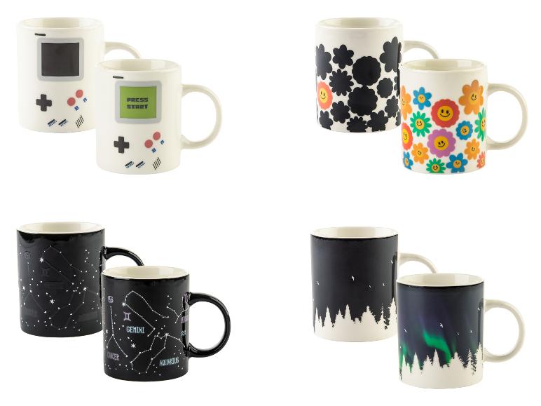 Hrnky s motivem Game Boy, květin, souhvězdí a přírody.