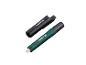 Zelený a černý popisovač Parkside s odnímatelným víčkem.