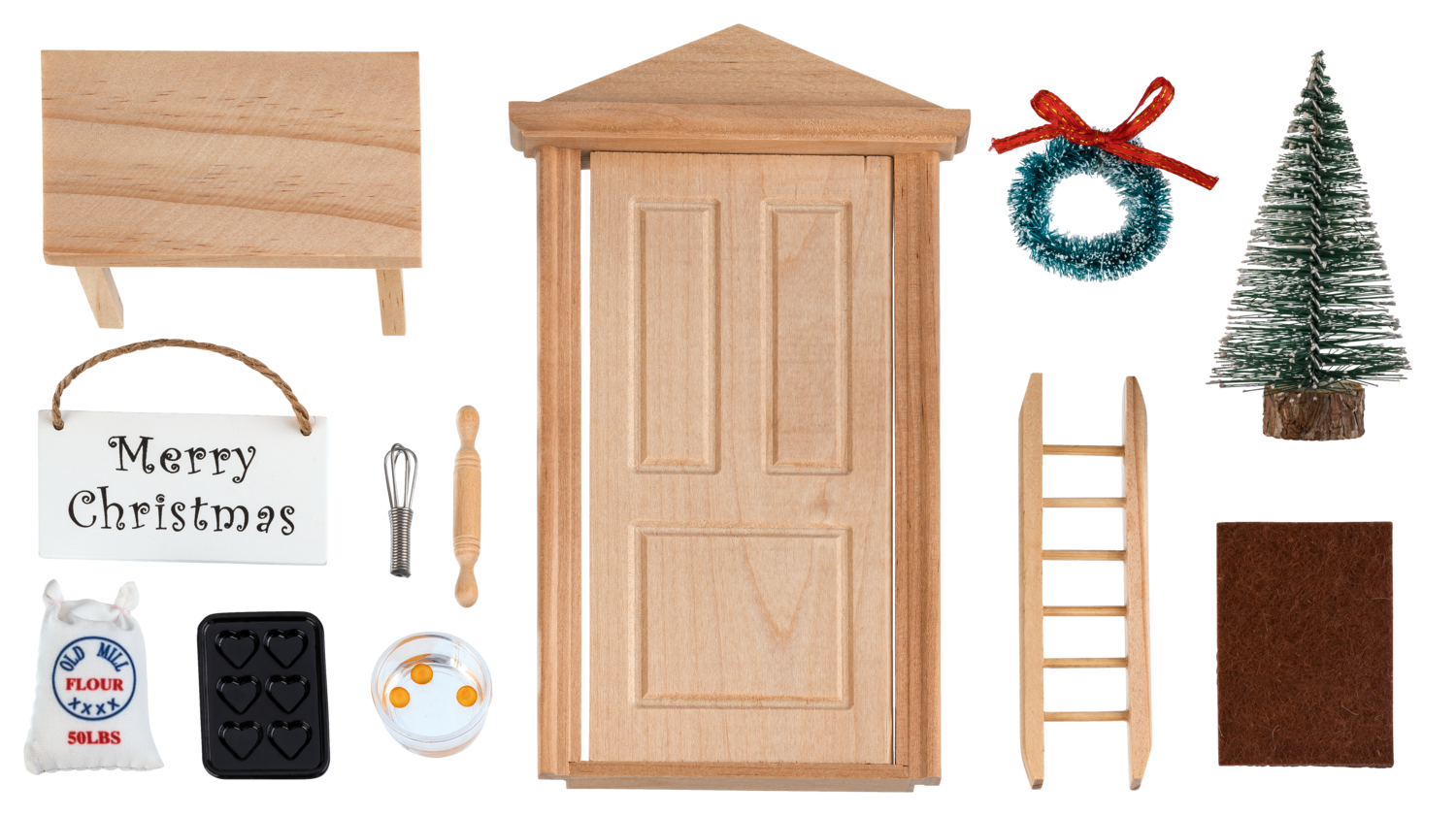 Livarno home Dveře pro vánočního skřítka s příslušenstvím (sada dekorací pro pekařství)