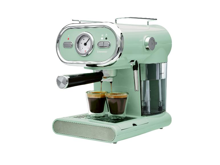 Mětově zelený espressovač SilverCrest.