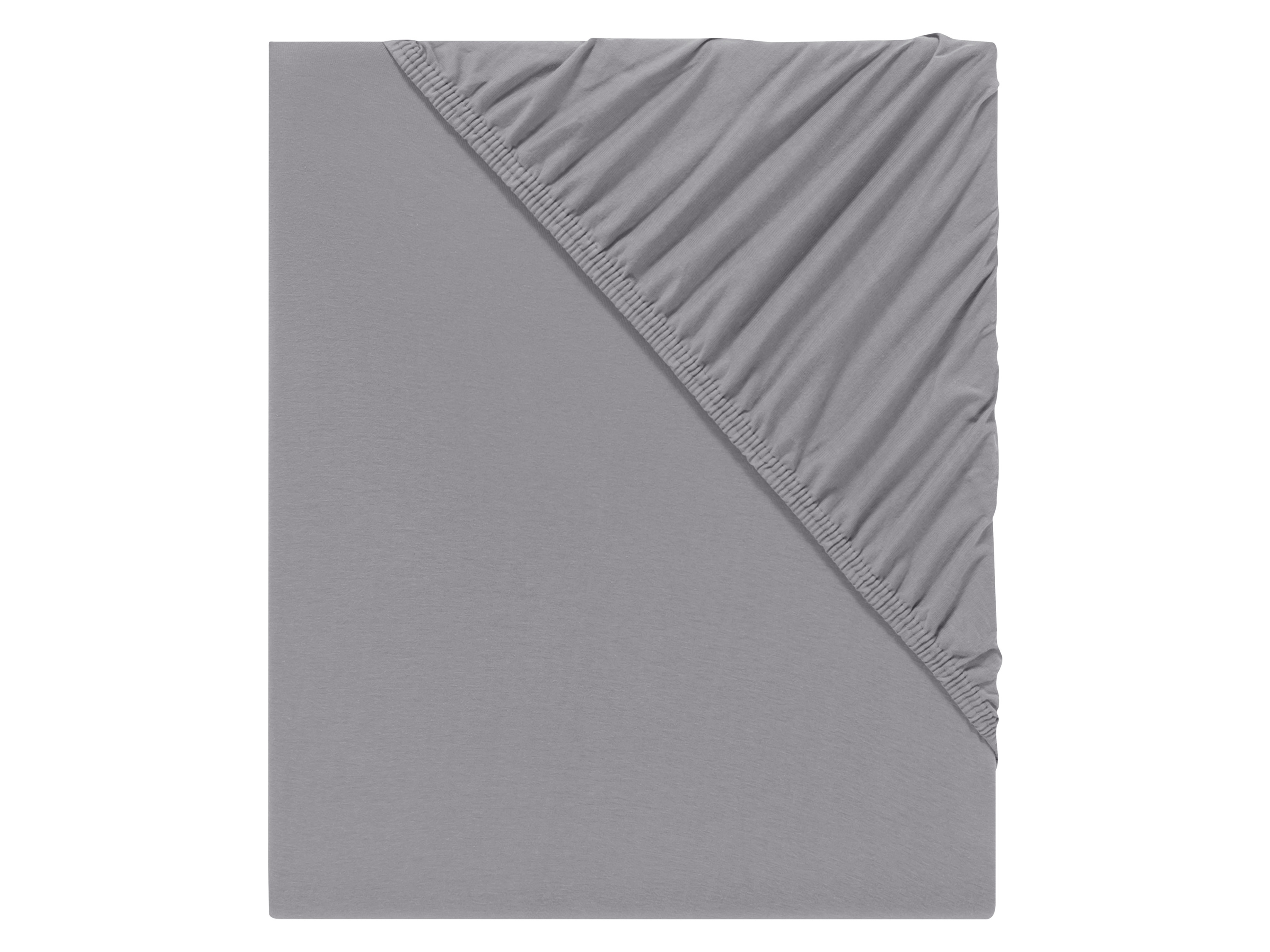 Livarno home Žerzejové napínací prostěradlo, 140-160 x 200 cm (šedá)