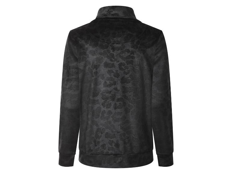 Černá tepláková bunda s leopardím vzorem