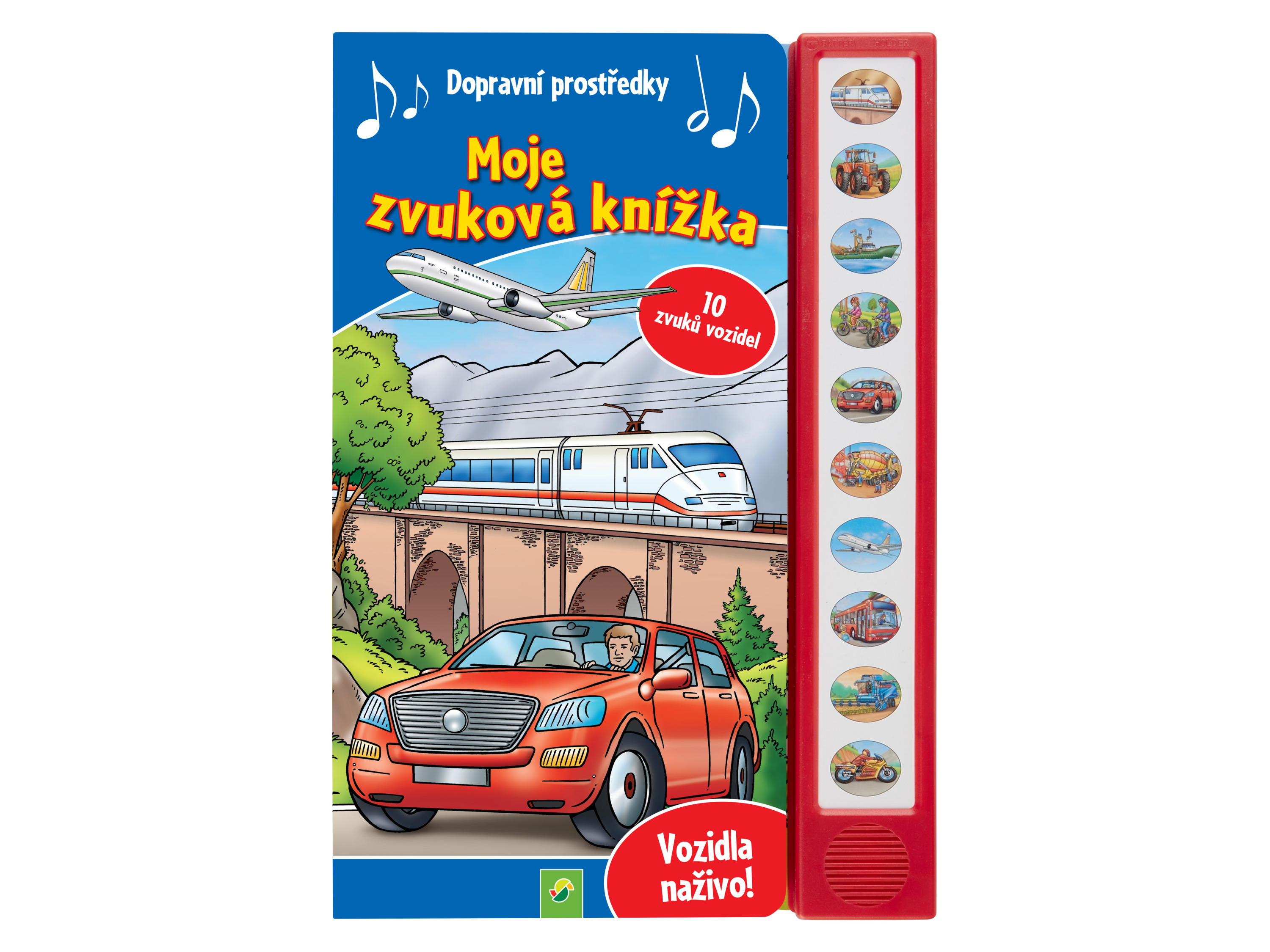 Dětská zvuková knížka (dopravní prostředky)