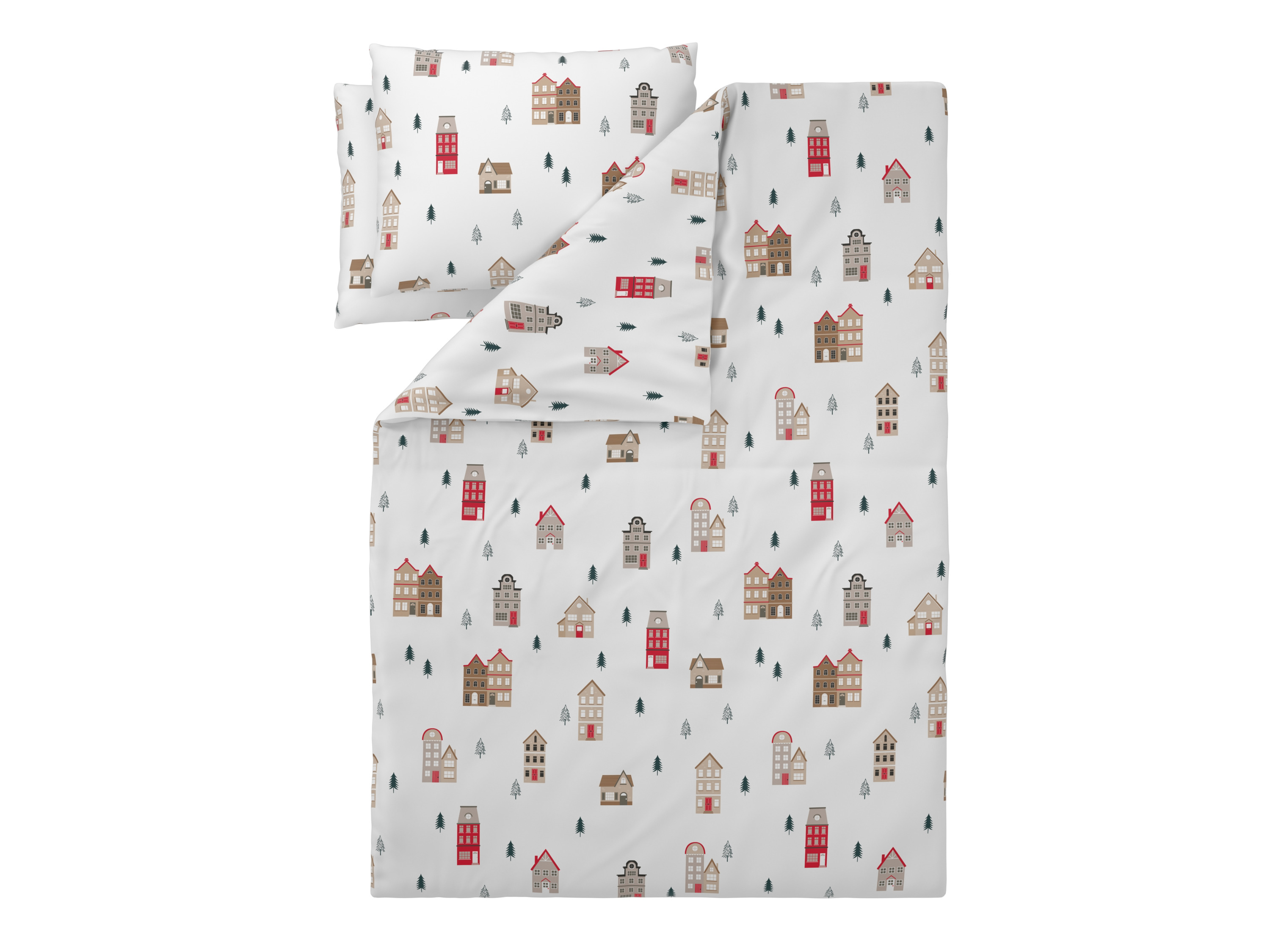 Livarno® Ložní povlečení z jemného flanelu, 200 x 220 cm, 70 x 90 cm (domečky)