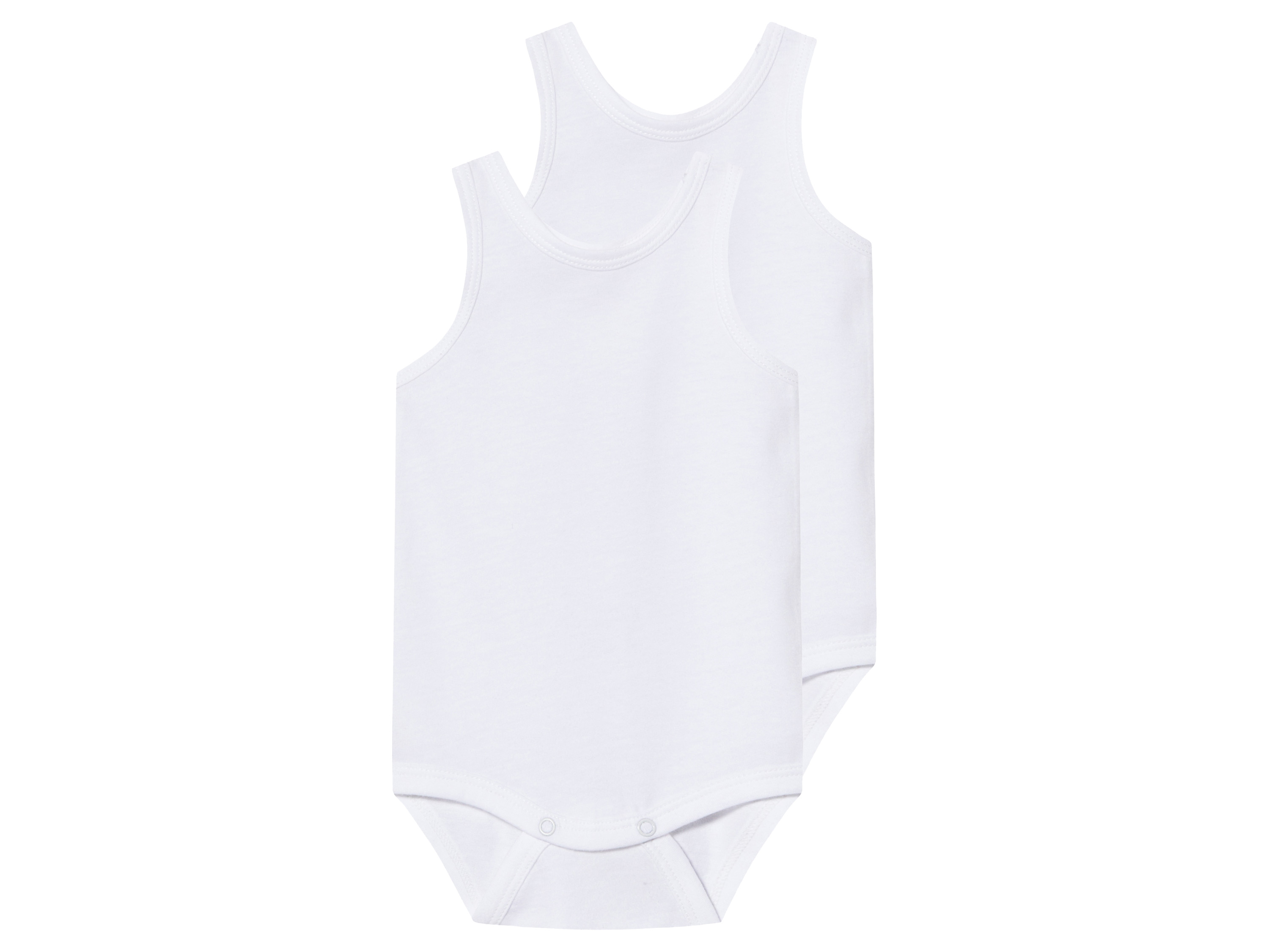 lupilu® Dětské body, 2 kusy (bílá, 86/92)
