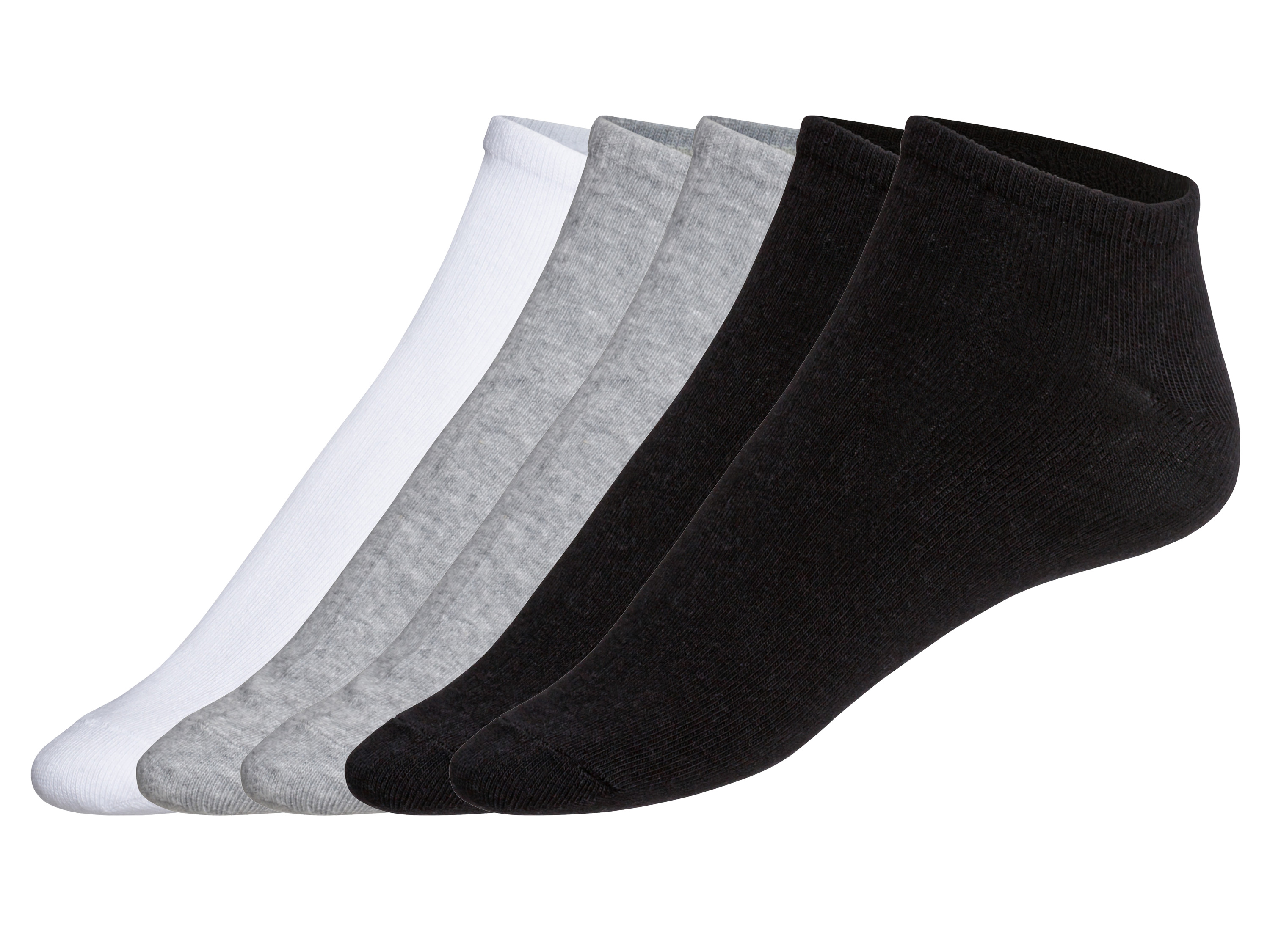 Livergy® Pánské kotníkové ponožky, 5 párů (bílá/šedá/černá, 39-42)