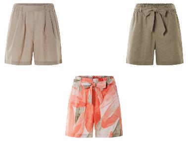 esmara® Dámské šortky Paperbag s podílem lnu