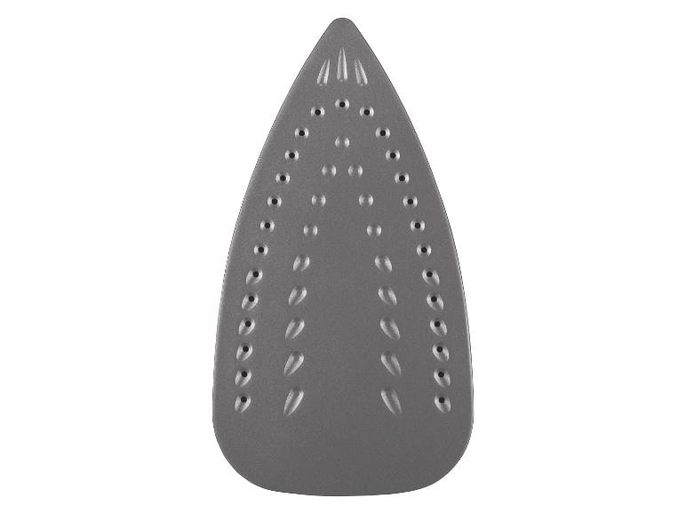 Podrážka žehličky: ergonomický design, otvory pro páru.