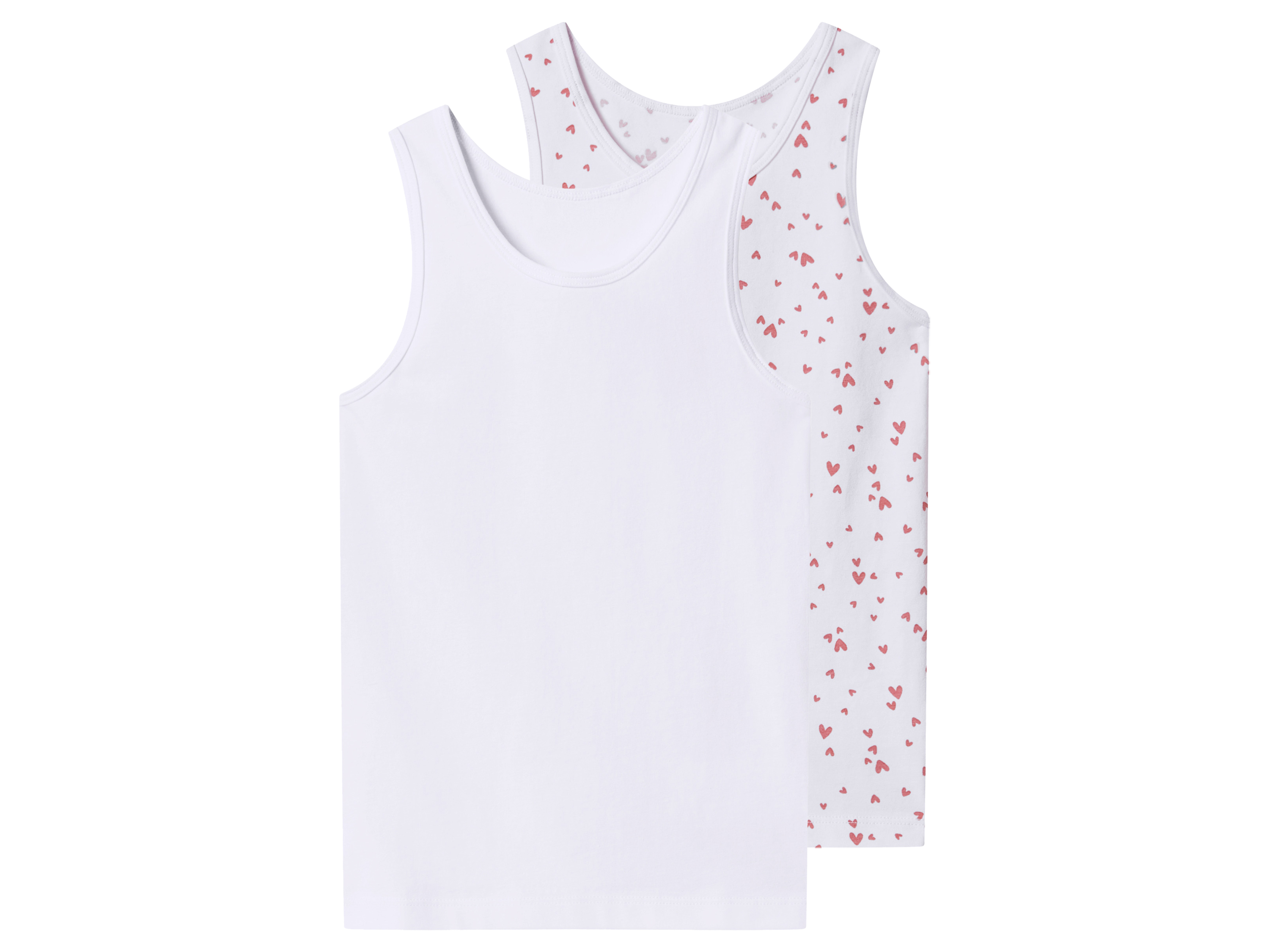 lupilu® Dívčí košilka s BIO bavlnou, 2 kusy (bílá, 110/116)