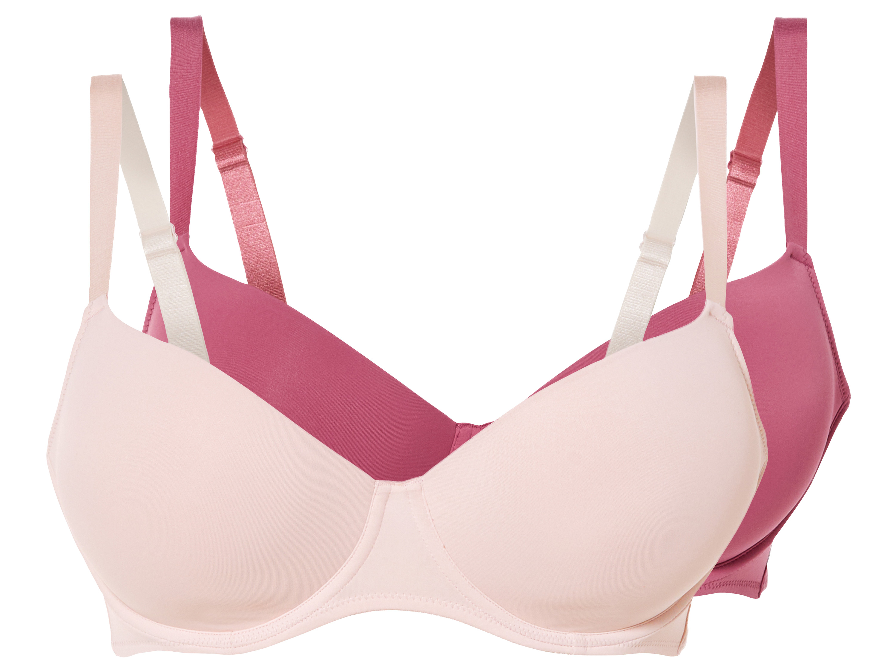 esmara® Dámská podprsenka Xxl, 2 kusy (85D, růžová / světle růžová)