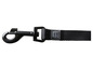 Černý psí vodítko s karabinou od značky Ruffwear.