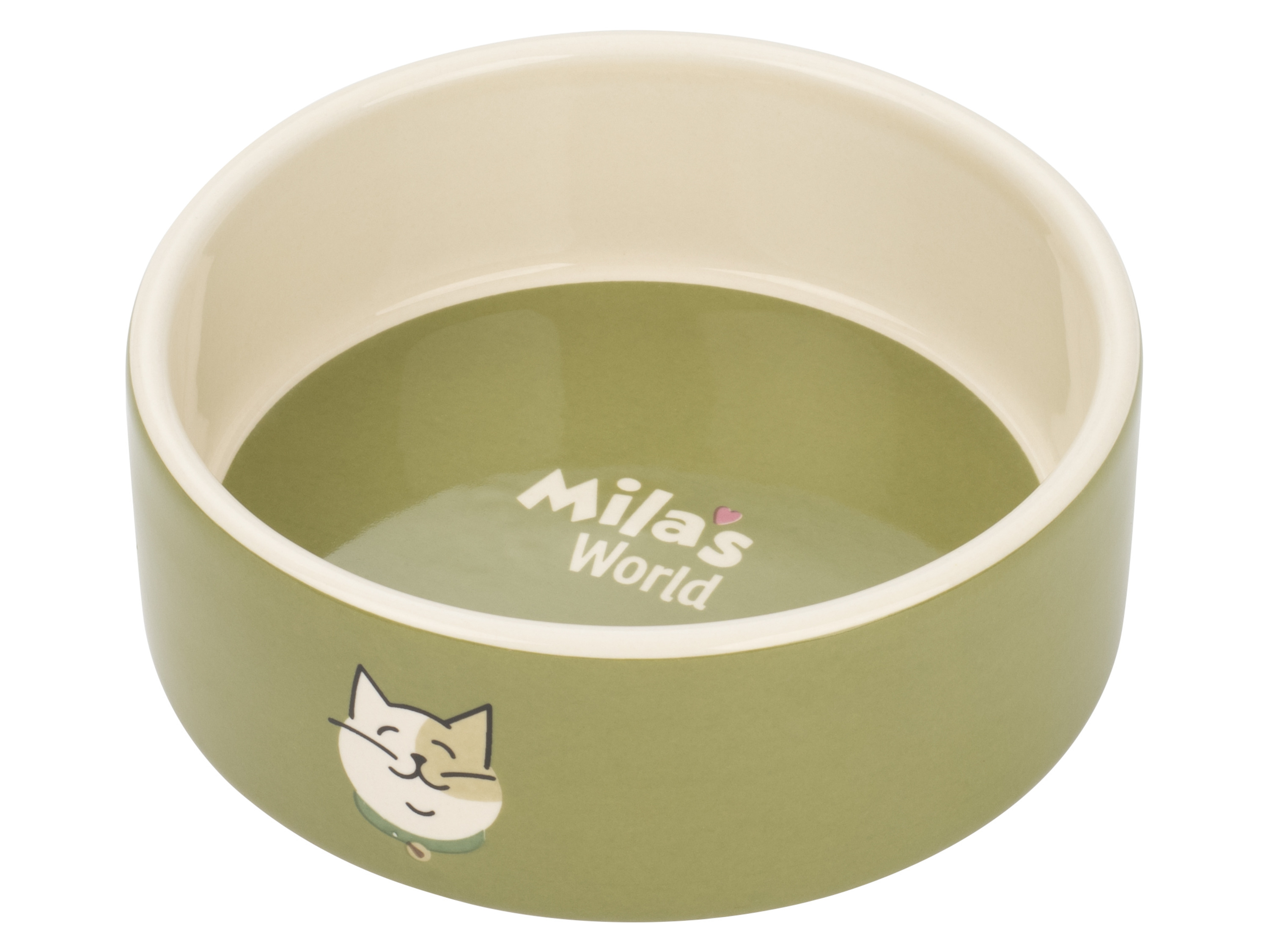 MAX & Mila's World Miska na krmení (Keramická miska tmavě zelená)