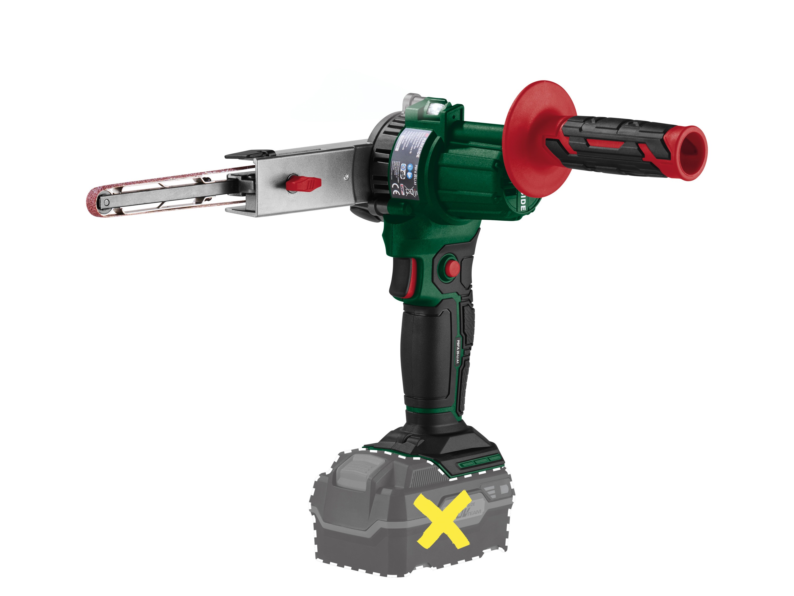 Parkside® Aku pásový pilník Pbfa 20-Li A1 – bez akumulátoru a nabíječky