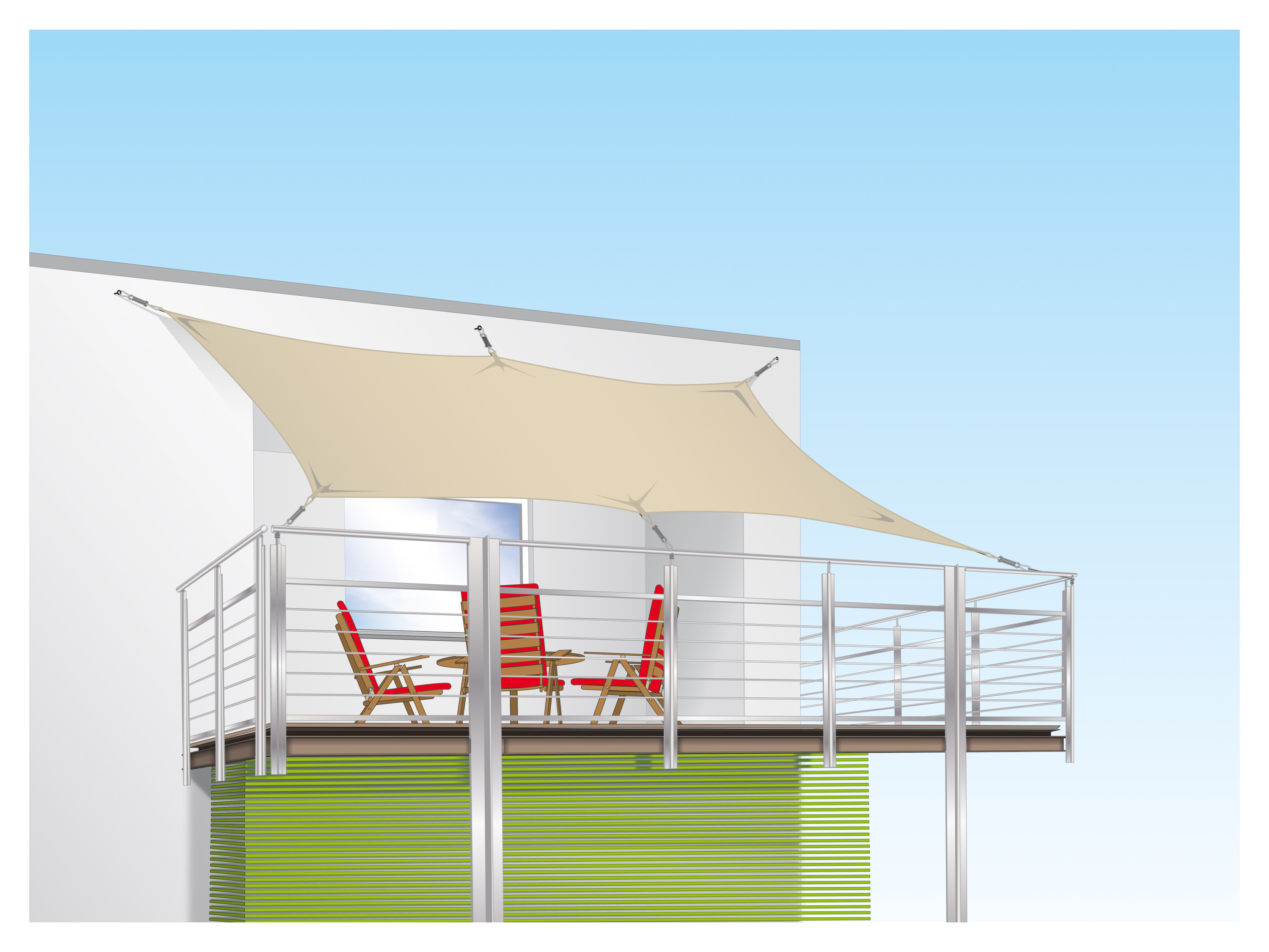 Livarno home Ochranná plachta proti slunci UV 60 (obdélníkový/béžový)