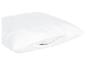 Bílý prošívaný polštář se zipem, výplň z vláken.