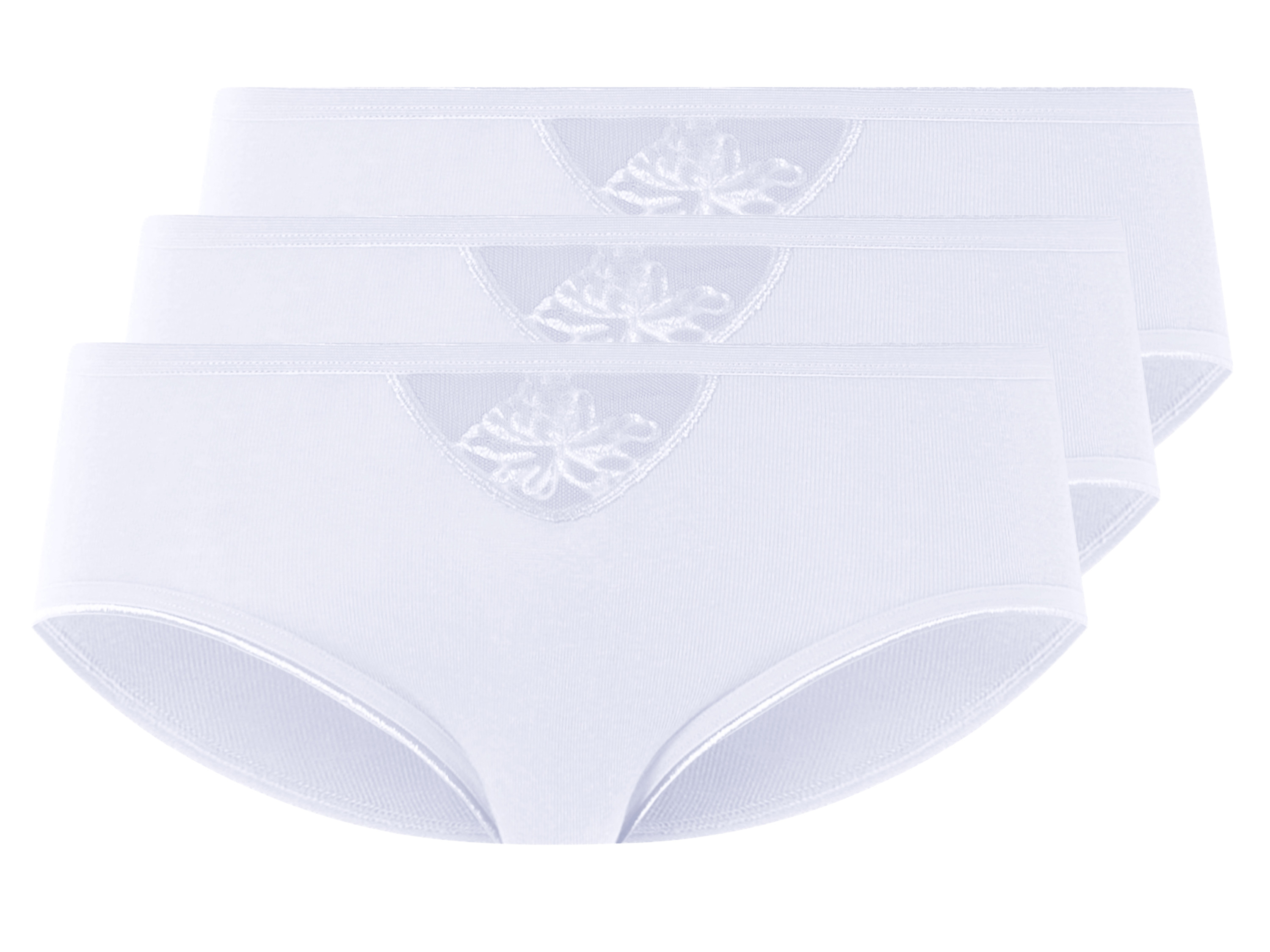 esmara® Dámské bezešvé kalhotky, 3 kusy (L (44/46), bílá)