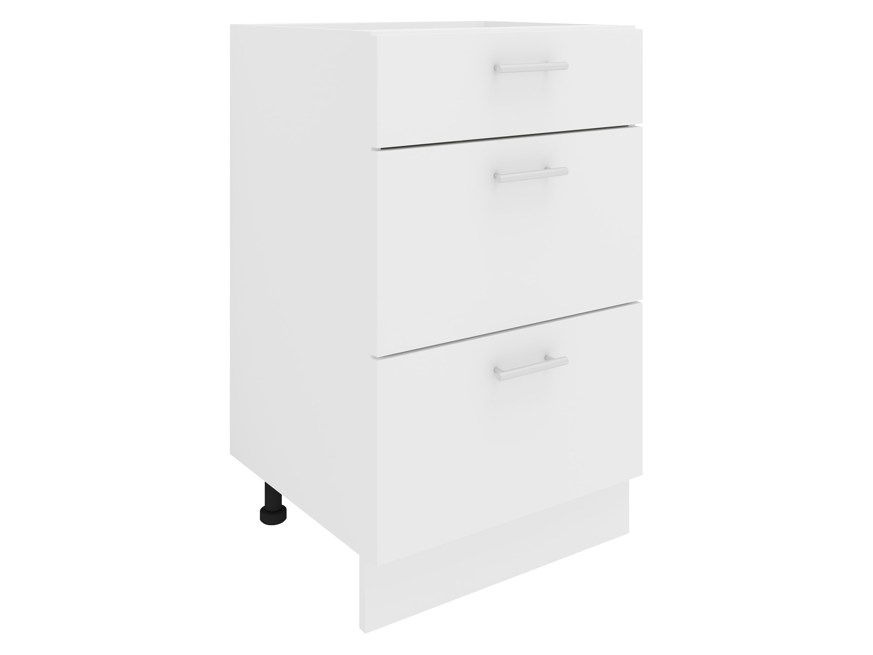 VCM Skříňka / Čelní panel Esilo, v moderním stylu (kuchyňská skříňka, bílá/bílá, 3 Schubladen)