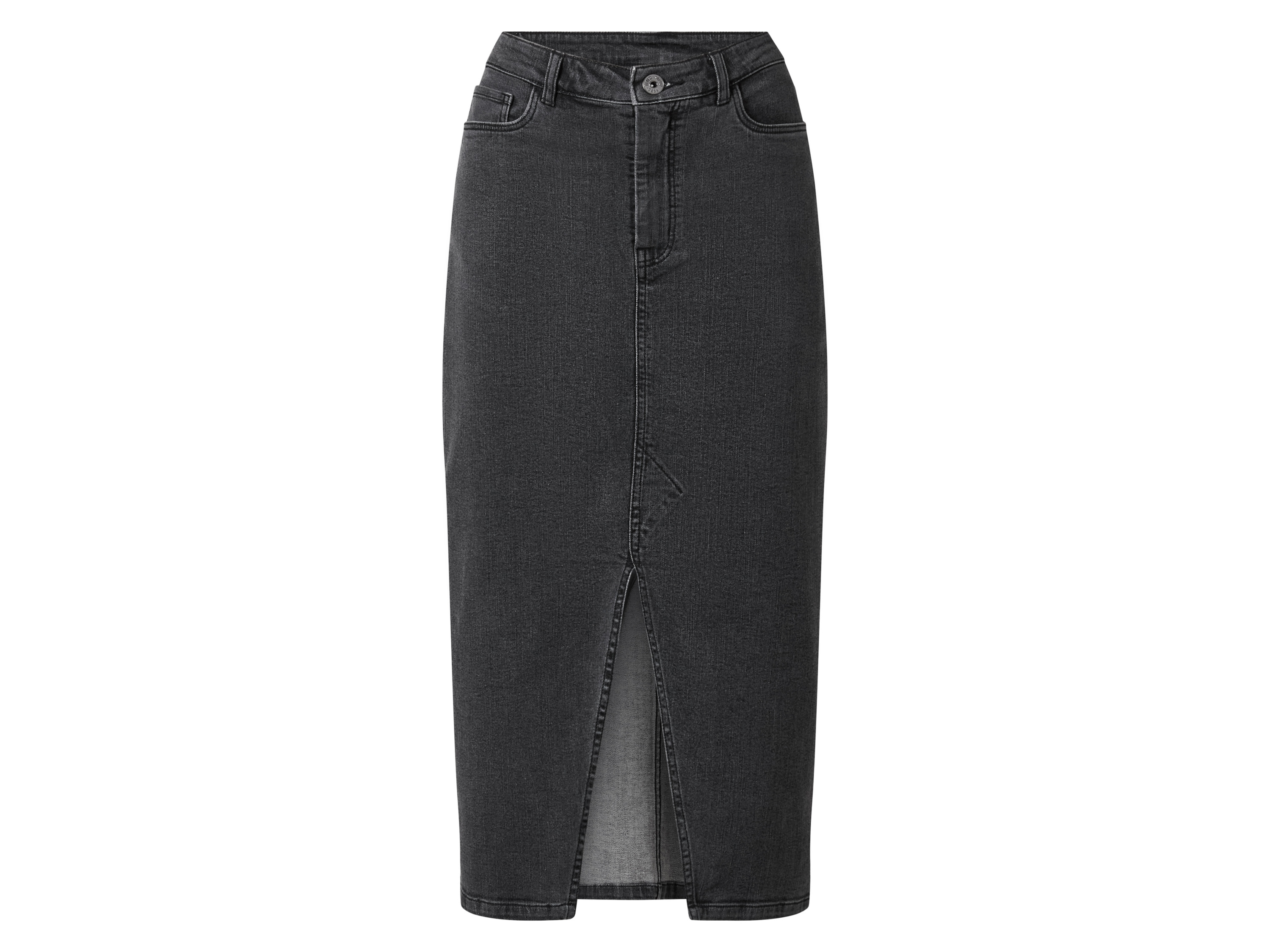 esmara® Dámská džínová sukně (černá, 44)