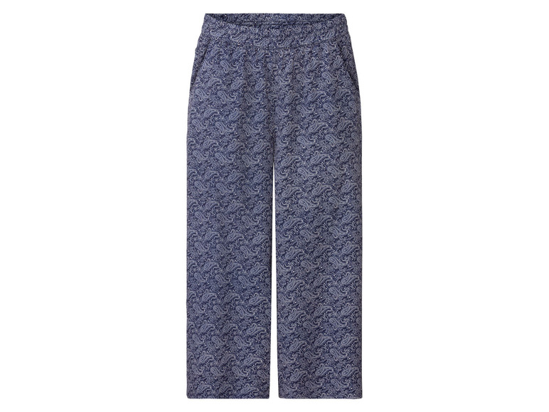 esmara Dámské culotte kalhoty (46, modrá vzor)