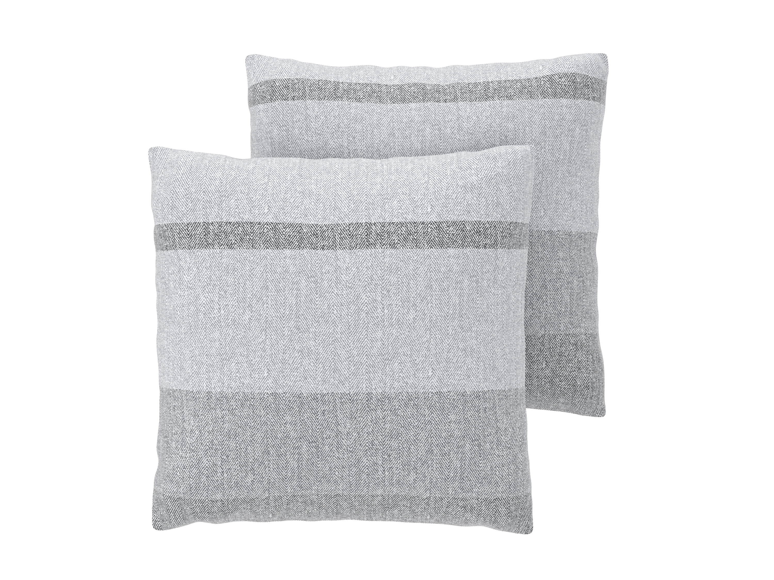 Livarno® Potah na polštář Renforcé, 50 x 60 cm, 2 kusy (pruhy/šedá)