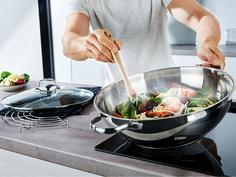  Zobrazit na celou obrazovku ERNESTO® Pánev wok z nerezové oceli, Ø 32 cm - Obrázek 3