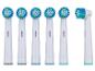 Šest hlavic na elektrický kartáček Oral-B s různými štětinami.