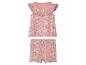 Sada pro holčičky: top a šortky s růžovým květinovým vzorem.