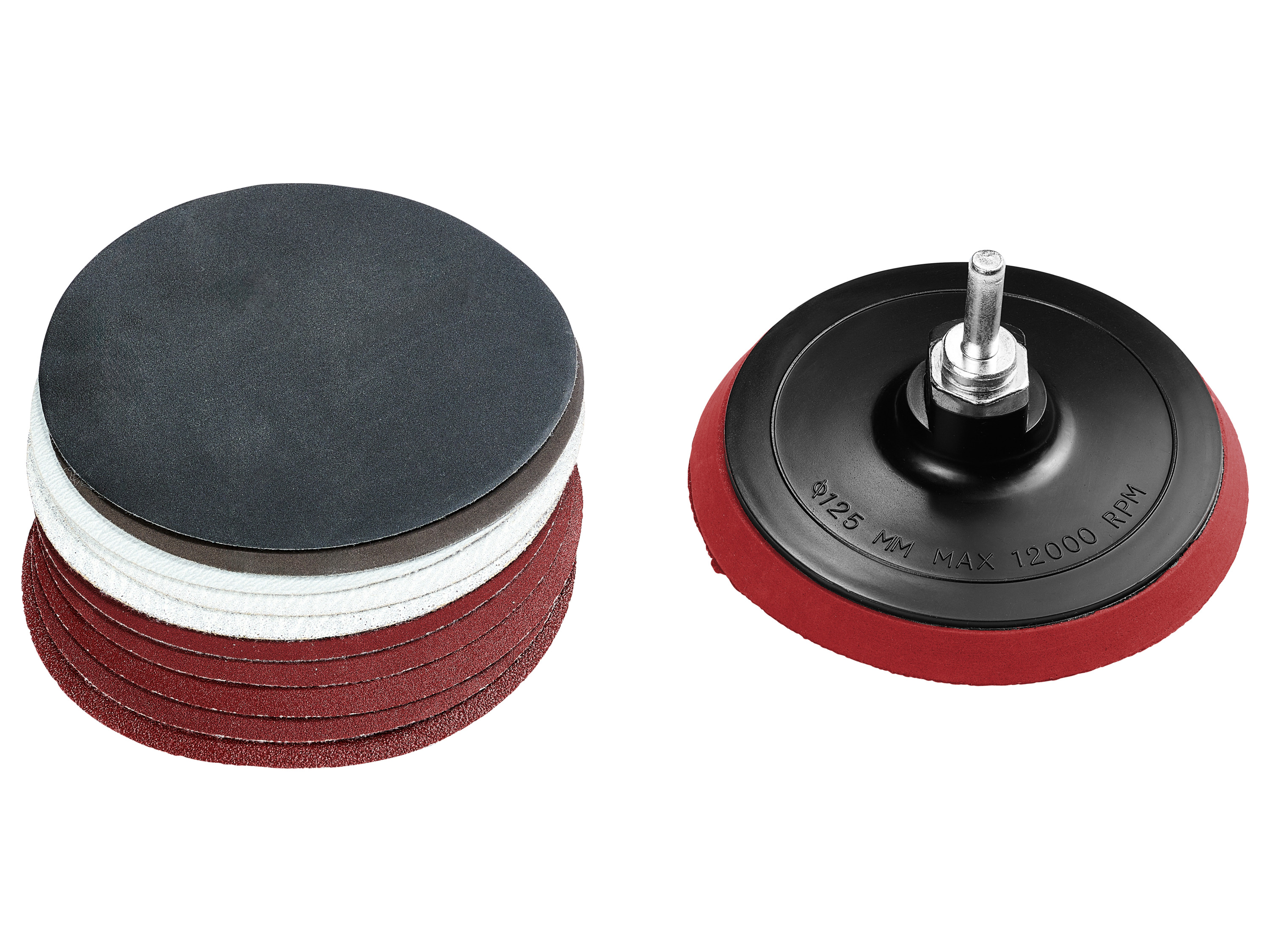 Parkside® Příslušenství k úhlové brusce, Ø 125 mm (brusný kotouč/brusný papír, 12dílná sada)