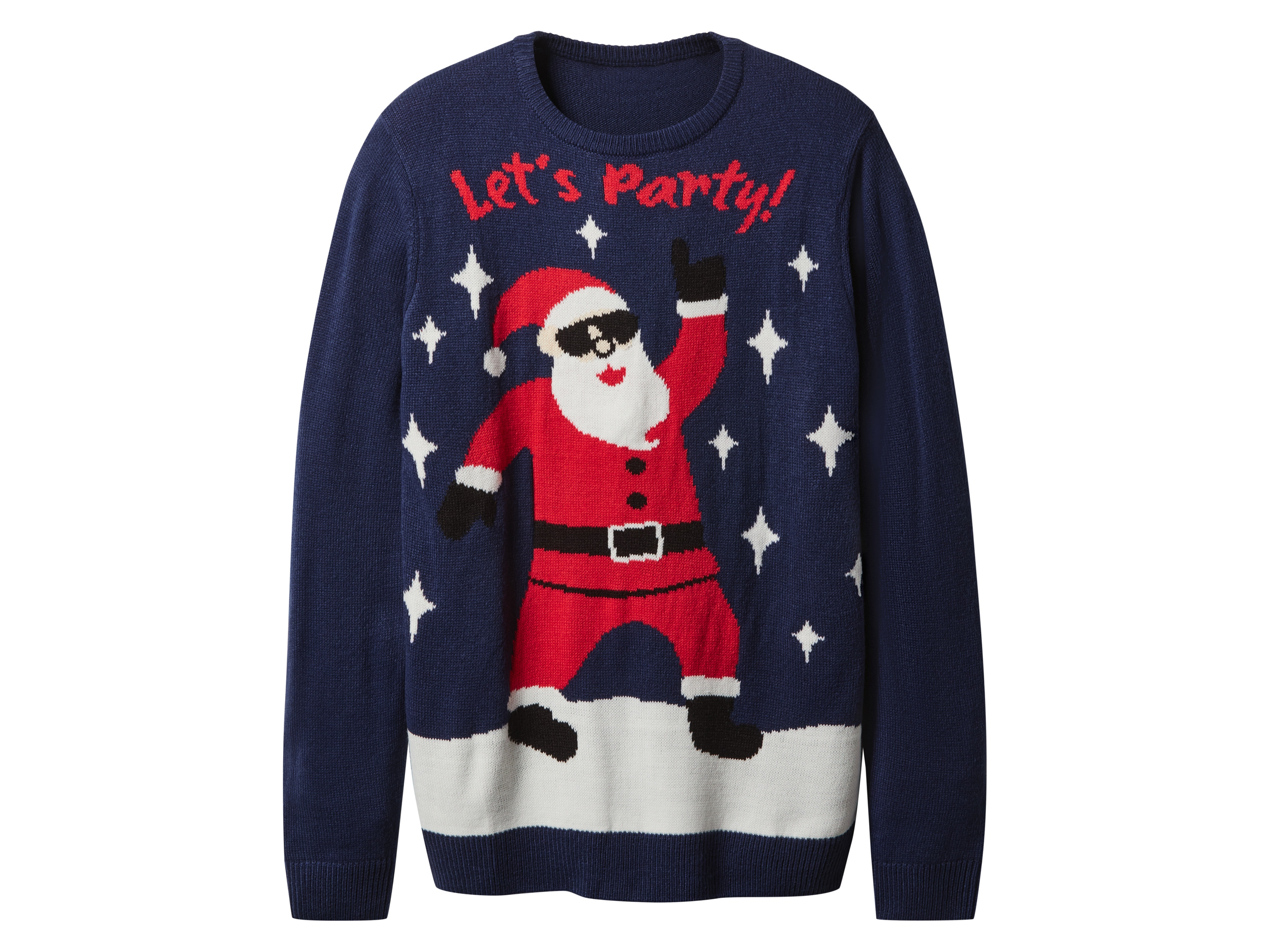 esmara Men Pánský vánoční svetr s LED efektem a hudbou (navy modrá, M (48/50))