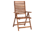 Skládací dřevěná zahradní židle.