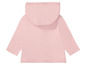 Růžová mikina s kapucí pro miminka.
