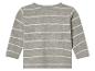 Dítěcí šedý pruhovaný svetr s dlouhým rukávem.