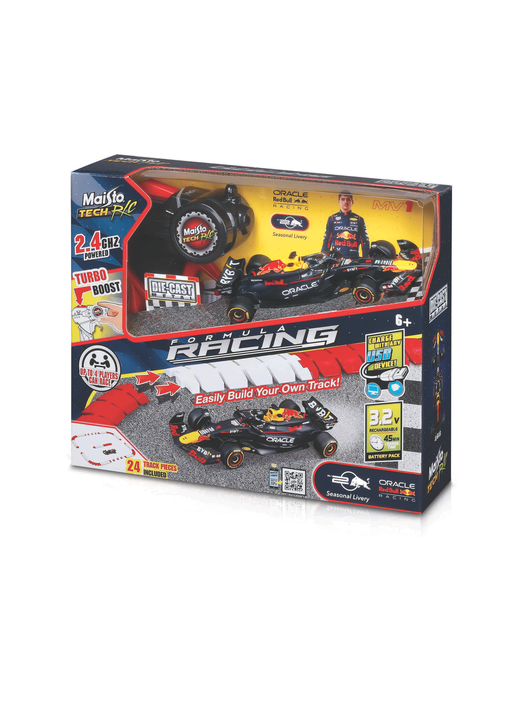 Maisto Tech RC Formula Racing se závodní dráhou, 1:41 (Red Bull Racing #1 Verstappen)
