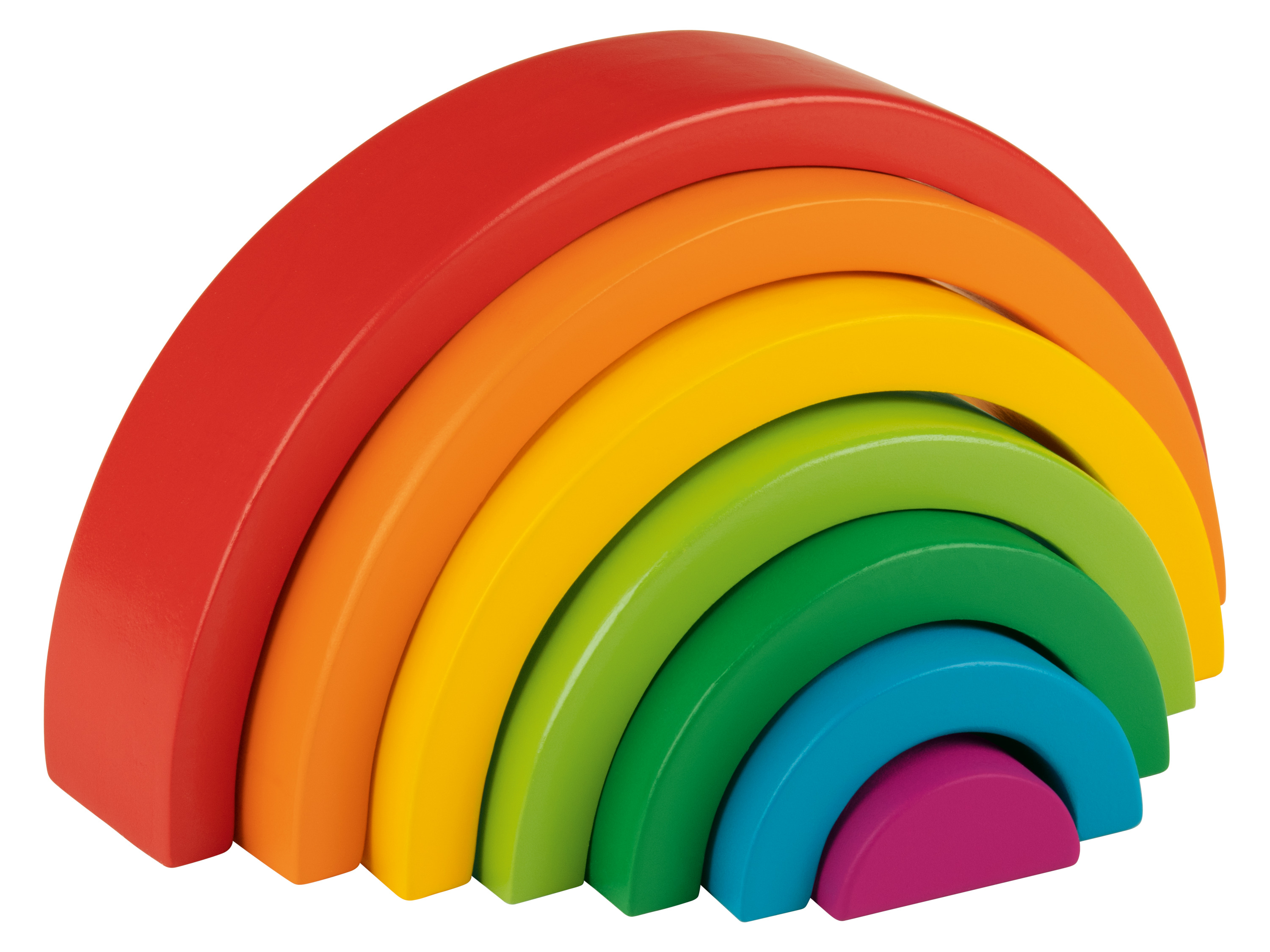 Playtive Dřevěná duhová skládačka Montessori (skládací duha)