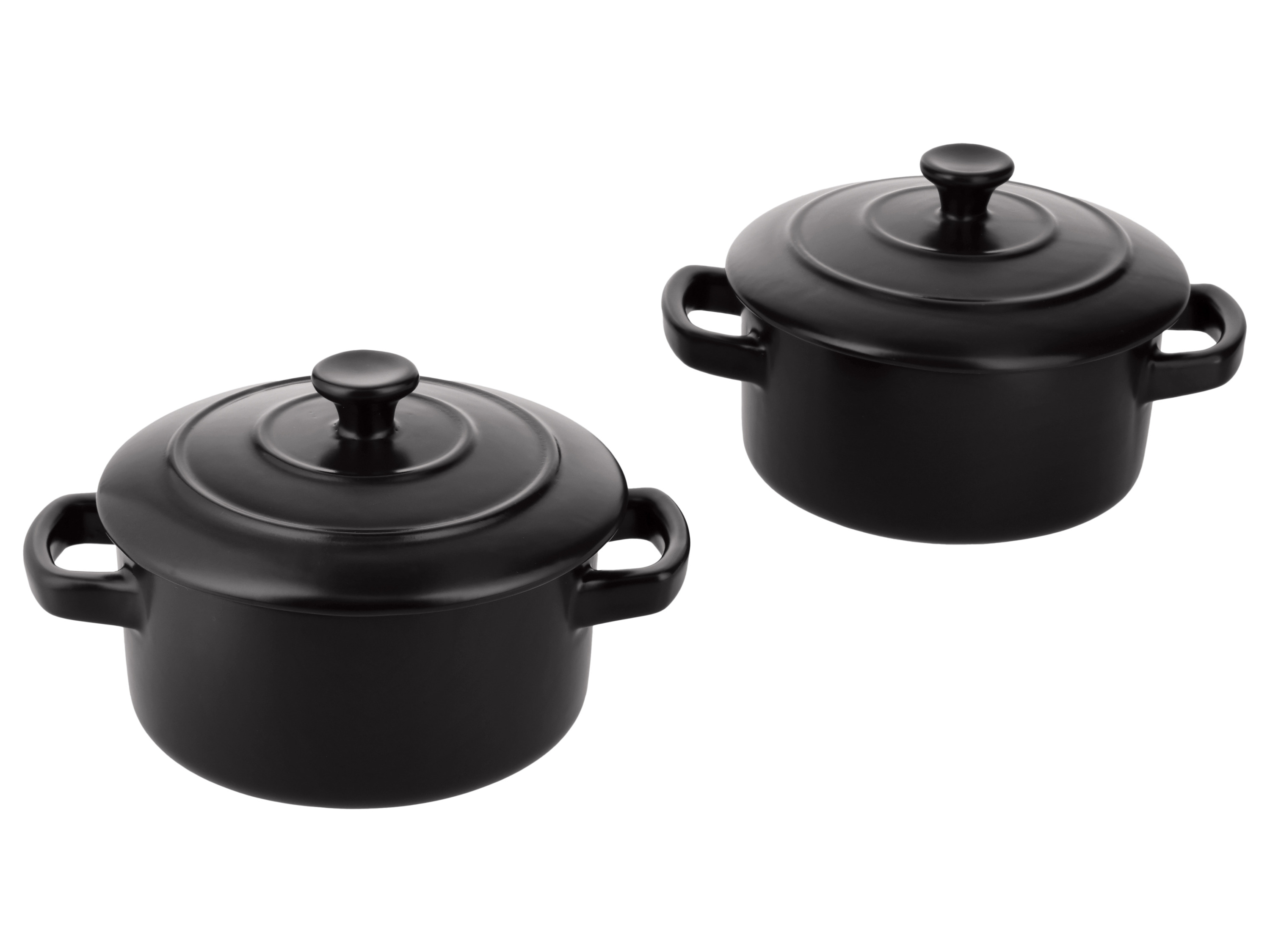 Silvercrest® Sada mini hrnců, 2dílná (černá)
