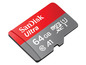 MicroSDXC karta SanDisk Ultra s kapacitou 64 GB.
