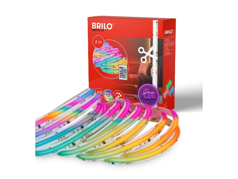 BRILO LED pásek s RGB světlem, dálkovým ovládáním a délkou 3m.
